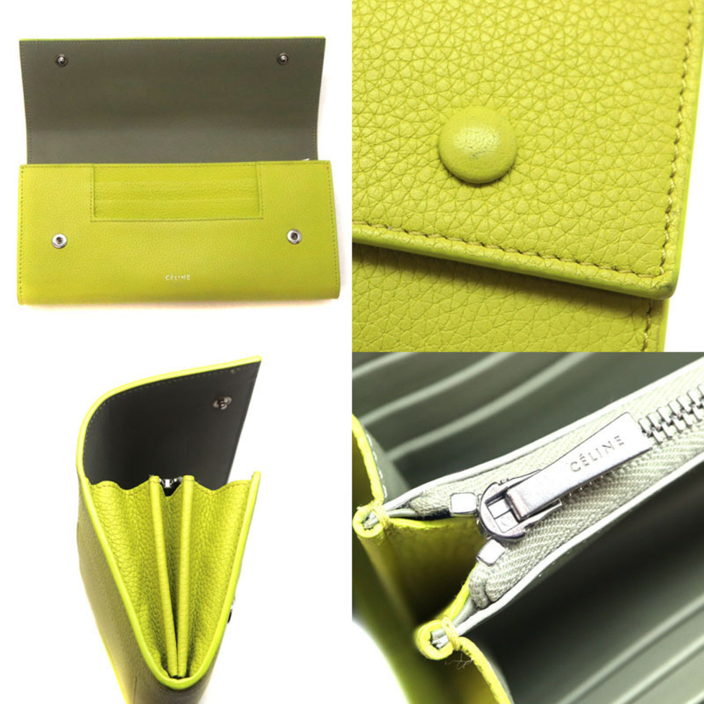 Celine Multi Function Flap Wallet Leather Yellow - image 7